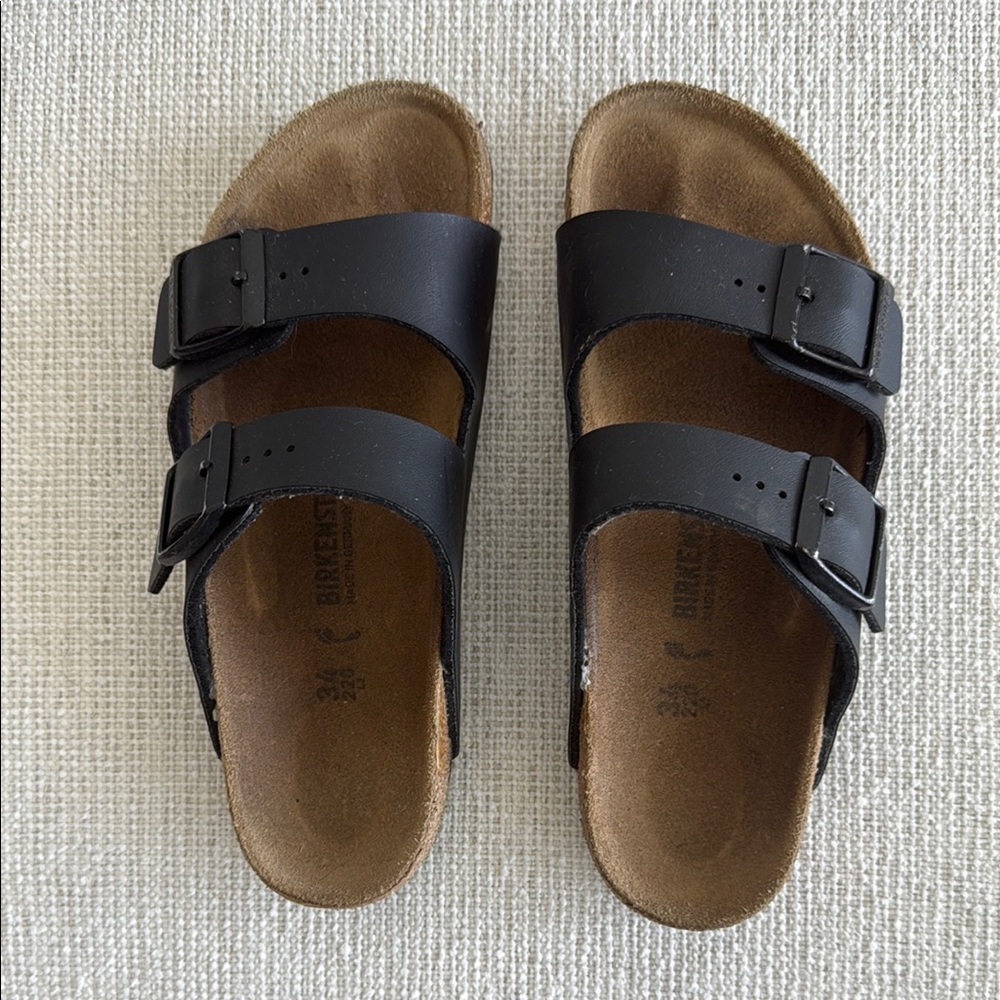 Birkenstock Black Leather Sandals